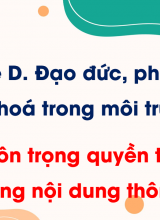 Chủ đề D - Bài học Tôn trọng quyền tác giả khi sử dụng nội dung thông tin